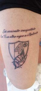 tatuaggio quarto scudetto del napoli ciro botta